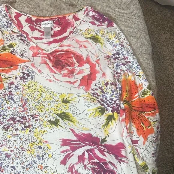 Vintage Chico’s Floral Top - Picture 10 of 16